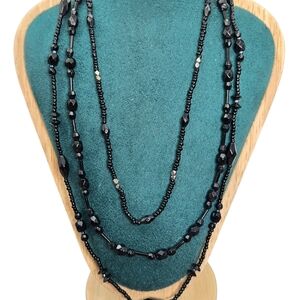 NY Chic Black Beaded Necklace